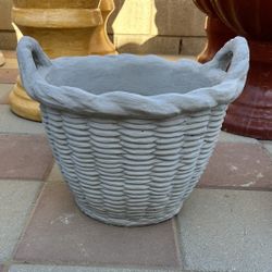 New Flower Pot Made Out Of Cement Perfect Gift 