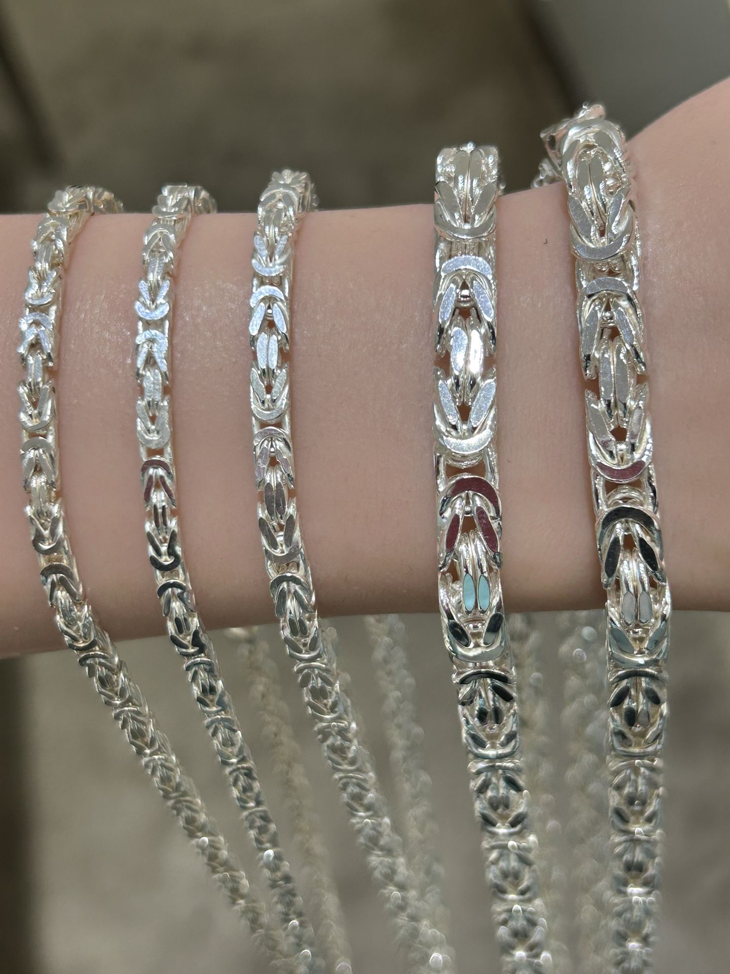 Sterling Silver 925 Bezentine Chain