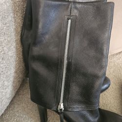 Franco Sarto A LADY FOLD OVER ZIPPER BOOTS 7.5