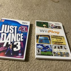 Just dance 3 And Wii Play 
