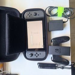 Nintendo Switch Bundle w/ Case, Charger & Joy-Cons – Works Great (No Dock)