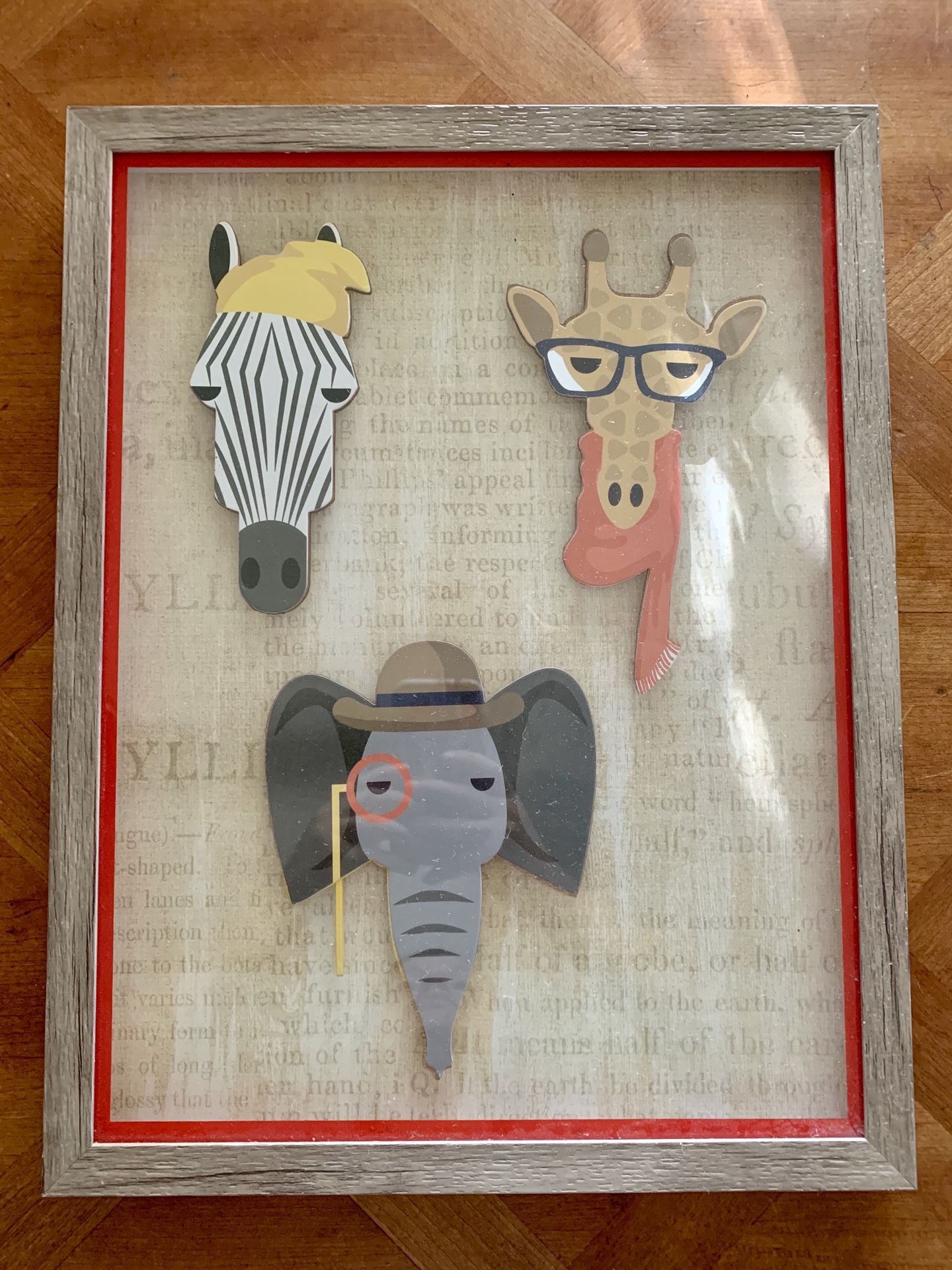 Safari animal wall decor picture