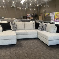 Grey Double Chaise Sectional 