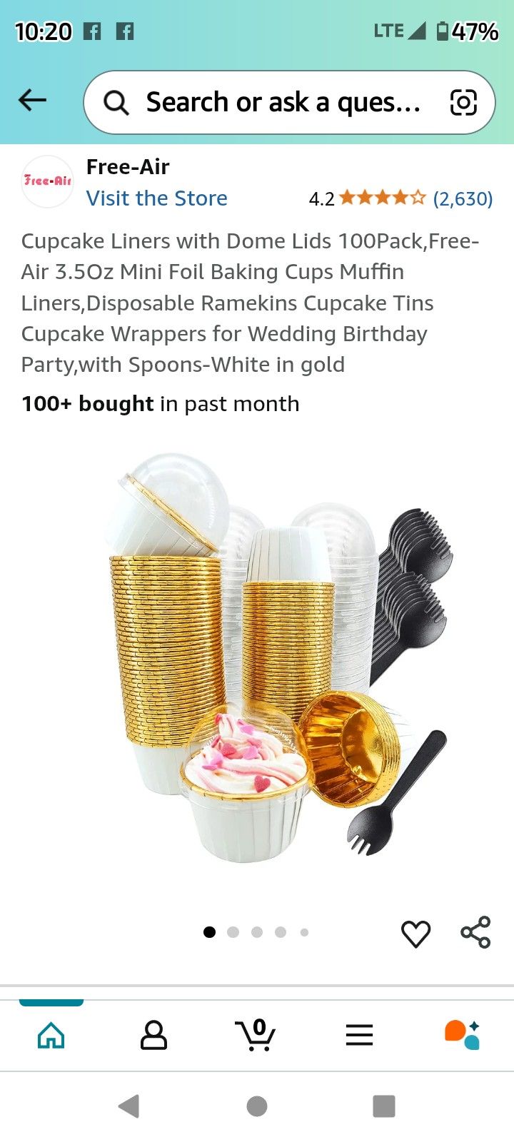 Pink Cup Cake Liners With Lids And Spoons