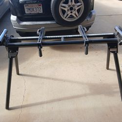 Ryobi Folding Miter Saw Stand with Removable Attachments and Extensions for Long Pieces of Wood