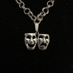 Theatrical Masks (Smile now cry later) Necklace