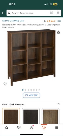 9-Cube Organizer, Dark Chestnut