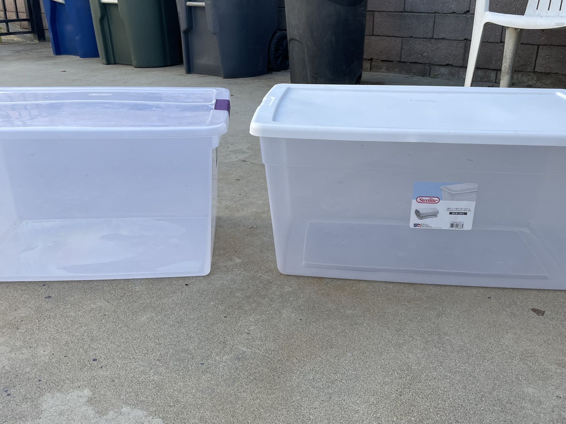Large Storage Plastic Sterlite Containers Bins