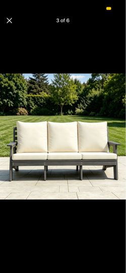 NEW IN BOX Outdoor 3-Seater Patio Sofa w/ Cushions — Retails $500+