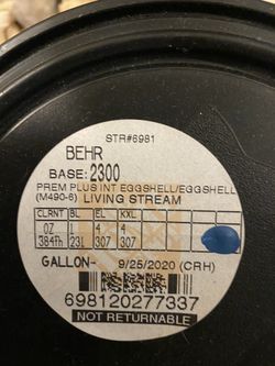 New gallon never opened