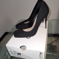 Aldo Black Square Toes Pumps