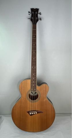 Dean EABC Natural 4-String Cutaway Acoustic-Electric Bass Guitar with Stand