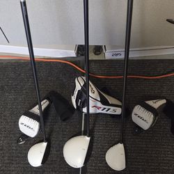 Taylormade Drivers, 5 wood & 7 wood with headcovers