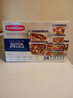 Rubbermaid easy find lids food storage containers