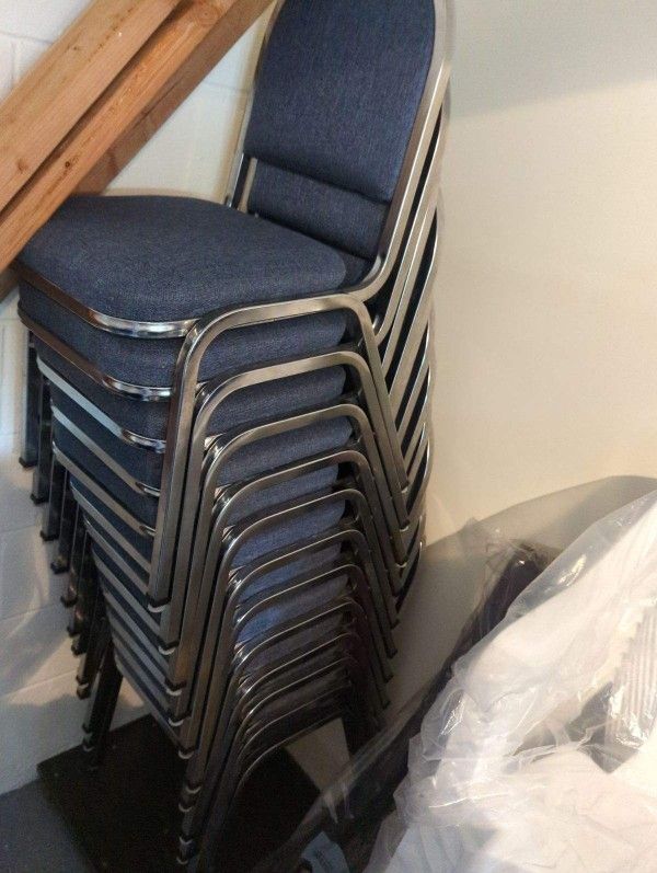 Steel heavy duty chairs with cushion