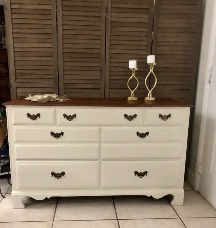 American Drew Refinished Cherry Wood Dresser/ Drawers/ Buffet/ Sideboard