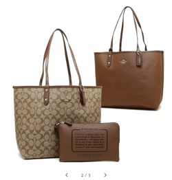 Coach Reversible City Tote Signature Bag
