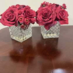 Flower Decor Glass Vase 