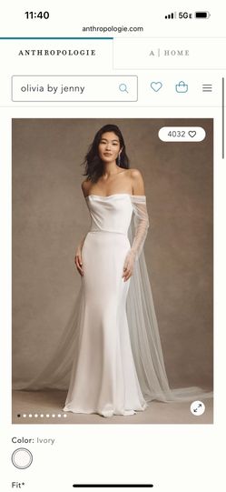 Jenny By Jenny Yoo Olivia Long Sleeve Ivory Gown