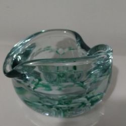 JOE ZIMMERMANN ART GLASS VOTIVE - BOWL -ASHTRAY 4"×3"  - V80