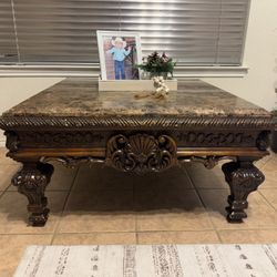 Marble Center Table And Console 