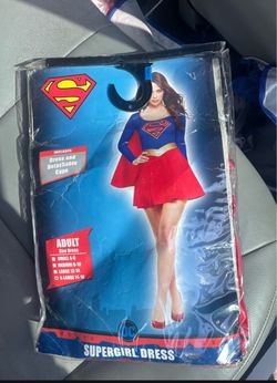 DC Supergirl Adult Costume Dress with Cape