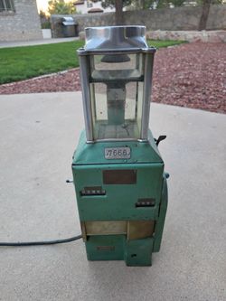 Vintage Green Gas Pump Visible Register