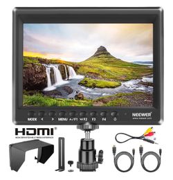 Neewer F100 7inch Camera Field Monitor HD Video Assist IPS 1280x800 HDMI Input 1080p with Sunshade and Ball Head for DSLR Cameras,