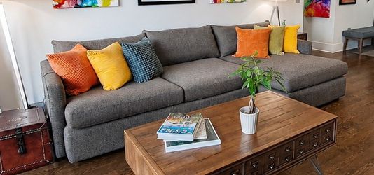 Crate & Barrel Lounge II, 2-piece sectional sofa with chaise lounge