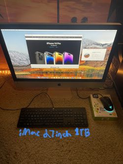 iMac 27 inch 27" 1TB (no keyboard or mouse) FIRM at $180