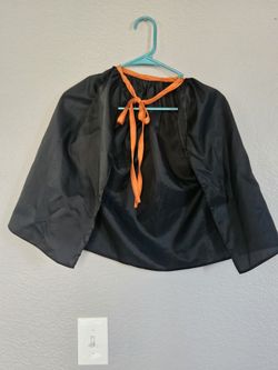 Black And Orange Witches' Cape - Sz. Toddler