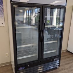 Double Glass Door Merchandiser Cooler Refrigerator 