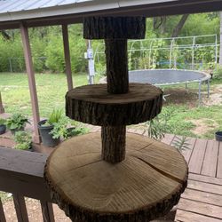 Cupcake Stand Holder 3 Tier Tower Made From Wood 