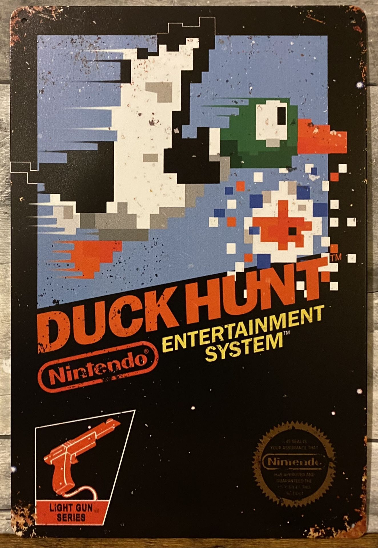 Nintendo Duck Hunt Decorative Metal Tin Sign Poster Retro Man Cave Game Room