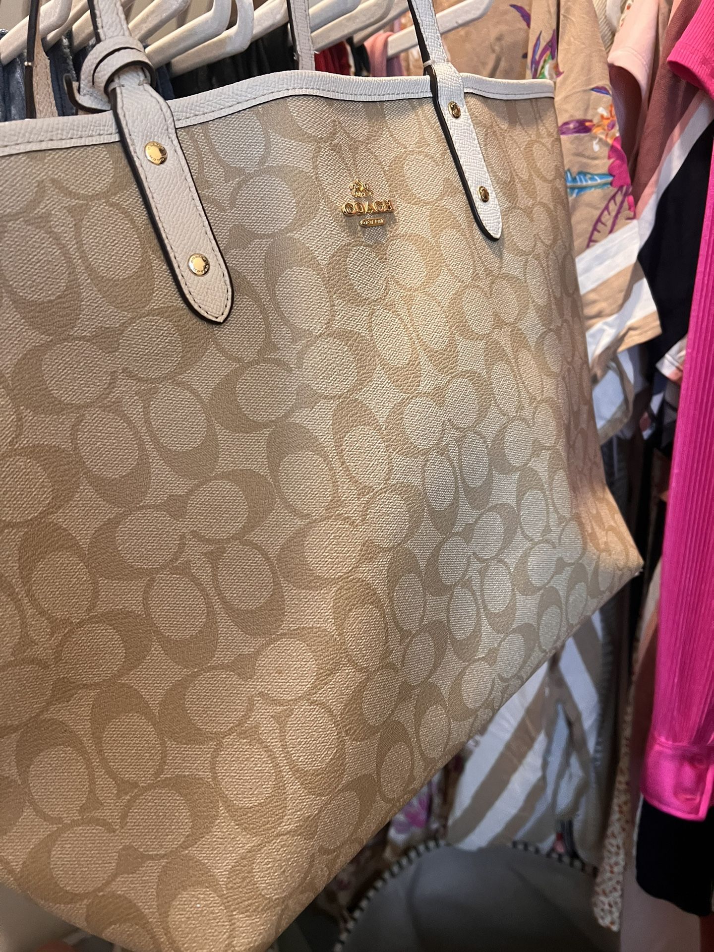 Reversible Coach Tote Bag