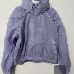 All In Motion Girls Purple Windbreaker With Hood Size XS(4-5) NWT