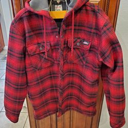 Dickies Water Repellent Flannel Hooded Shirt Jacket