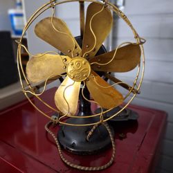 1898 Antique GE Desk Fan 6 Blade Very Rare