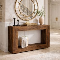 Console Table, 47 Inches Entryway Console Table with Storage, Industrial Hallway Accent Table for Living Room, Entrance