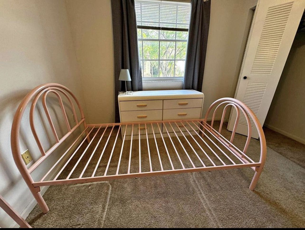 Pink/ Peach Girls Bed Frame 