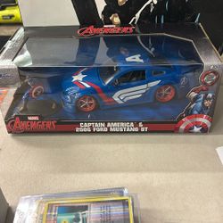 Jada toys 1/24 scale Avengers Captain America & 2006 Ford Mustang GT 