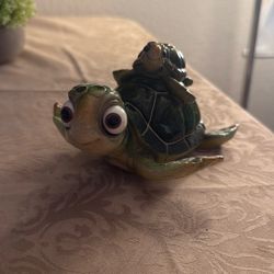 Sculpture - Turtle With Baby Turtle 