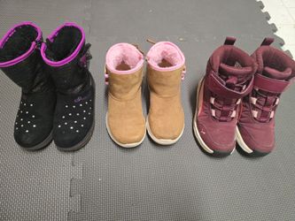 Girls Boots – 4 Pairs – Skechers & Puma – Barely Used