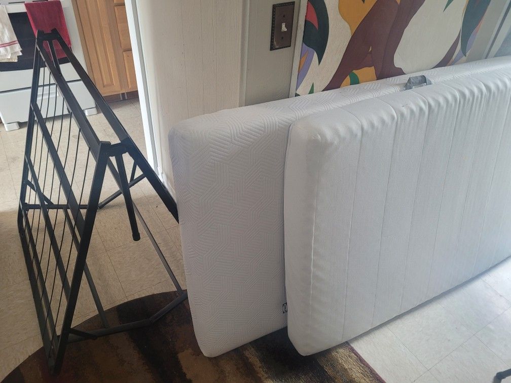 XL Twin and reg twin Matresses. Folding XL Frame