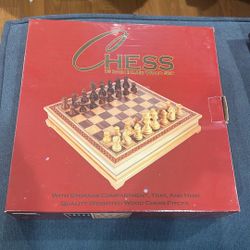 Chess 15 Inch Inlaid Wood Set