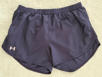 Women’s Under Armour Athletic Navy Shorts, Size Larry
