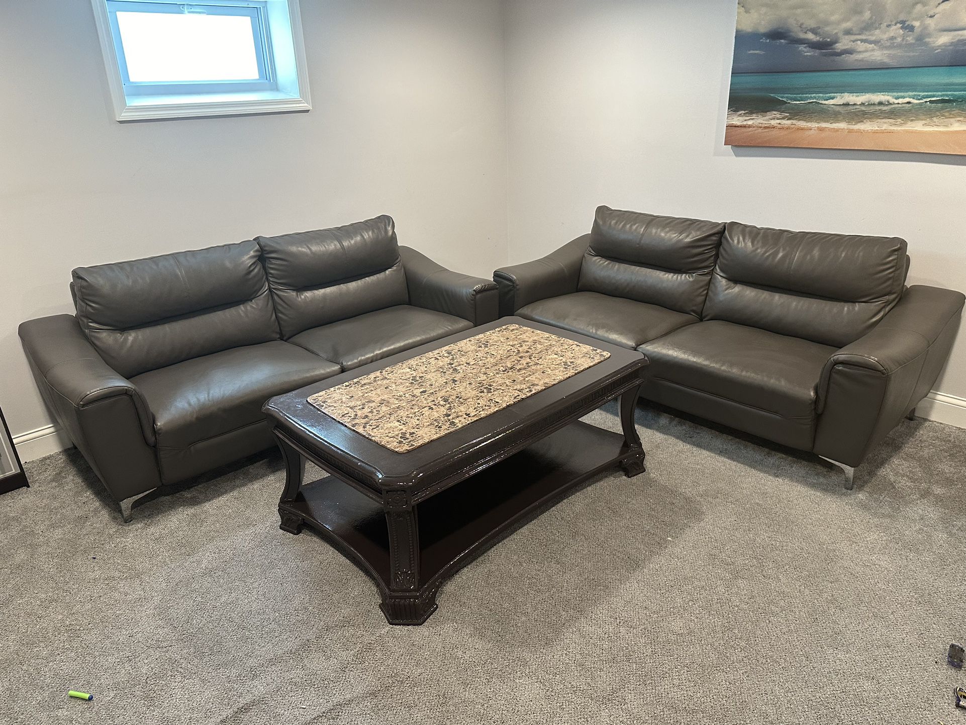 6 Seat Living Room Set With Coffee Table