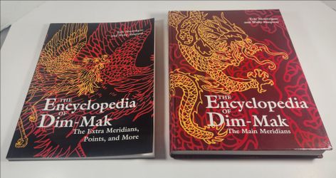 LOT OF 2 THE ENCYCLOPEDIA OF DIM-MAK: THE MAIN MERIDIANS HARDCOVER & PAPERBACK