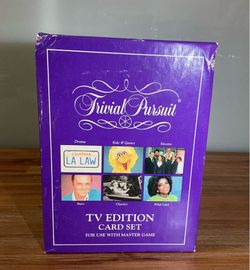 This item is a set of expansion cards for Trivial Pursuit TV Edition, specifically the 1991 version.