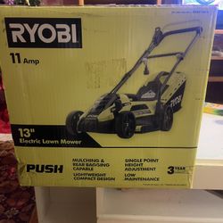 RYOBI 13 in. 11 Amp Corded Electric Walk Behind Push Lawn Mowers 